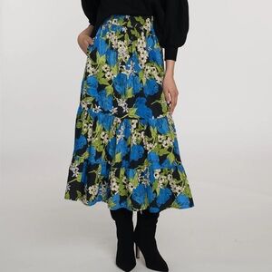 ELIZABETH JAMES THE LABEL SURREY SKIRT - NIGHT BLOOM women’s size XS